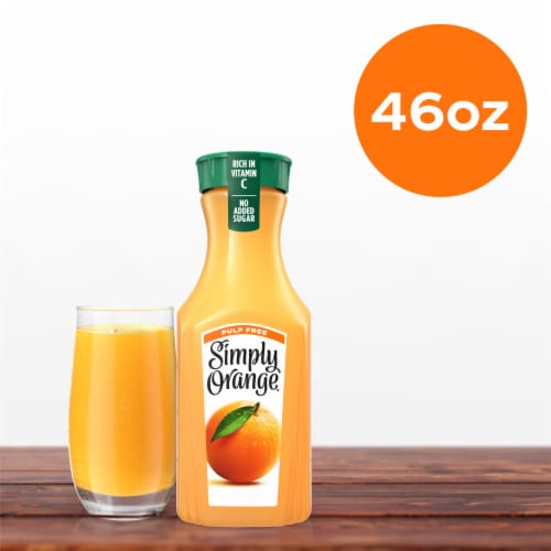Simply® Pulp Free Orange Juice Bottle Perspective: top