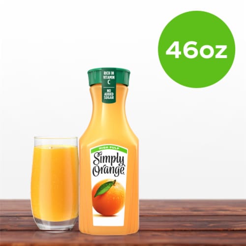 Simply® High Pulp Orange Juice Bottle Perspective: top