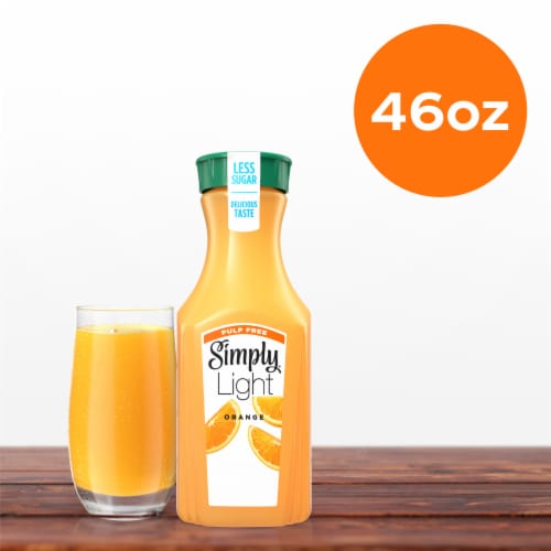 Simply® Light Pulp Free Orange Juice Bottle Perspective: top