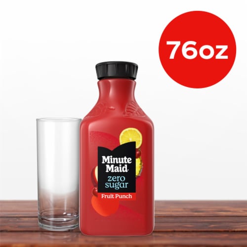 Minute Maid® Zero Sugar Fruit Punch Bottle Perspective: top