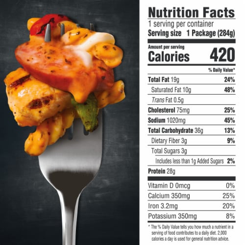 DEVOUR Cajun-Style Alfredo with Smoked Sausage & Chicken Frozen Meal Perspective: top