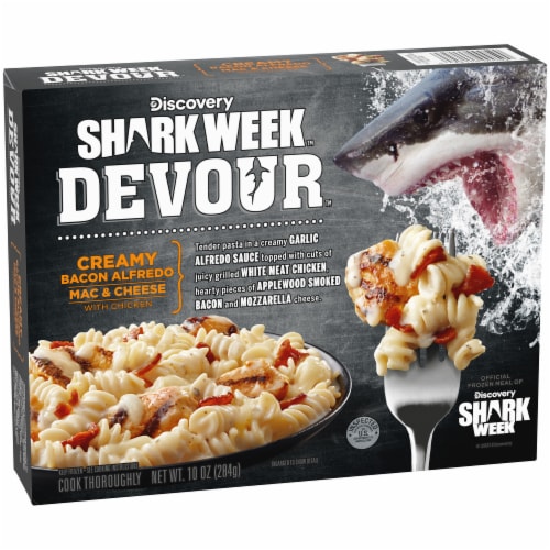 DEVOUR Creamy Bacon Alfredo Mac & Cheese with Chicken Frozen Meal Perspective: top