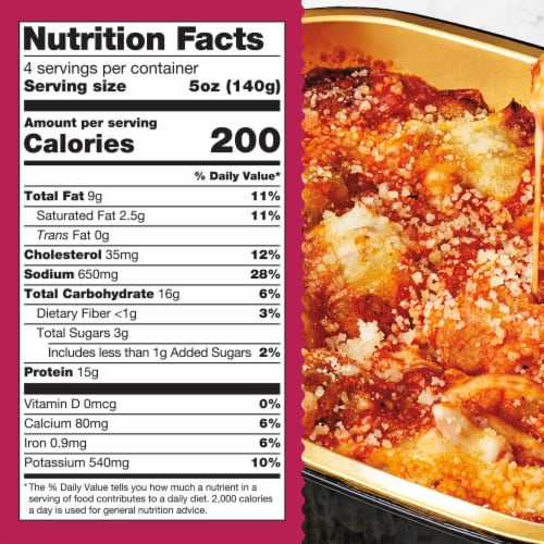 Home Bake 425°/:30 Chicken Parmesan Frozen Family Meal Main Dish Perspective: top