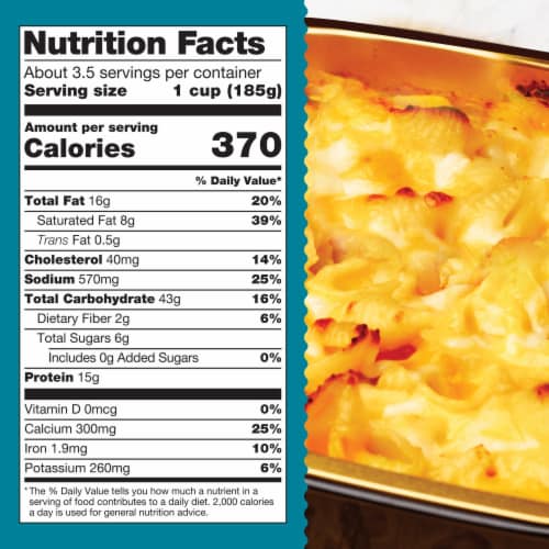 HomeBake 425°/:30 Homestyle Mac & Cheese Frozen Family Meal Side Dish Perspective: top