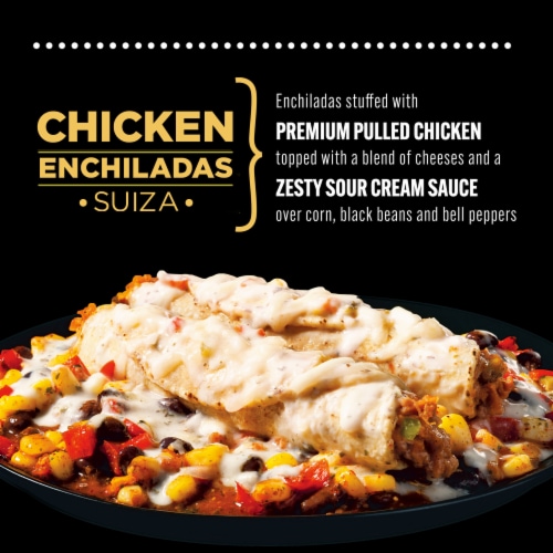 DEVOUR Chicken Enchiladas Suiza with Zesty Sour Cream Sauce Frozen Meal Perspective: top