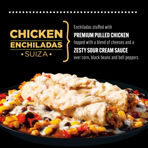 DEVOUR Chicken Enchiladas Suiza with Zesty Sour Cream Sauce Frozen Meal Perspective: top