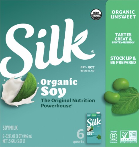 Silk Unsweetened Organic Soymilk Perspective: top