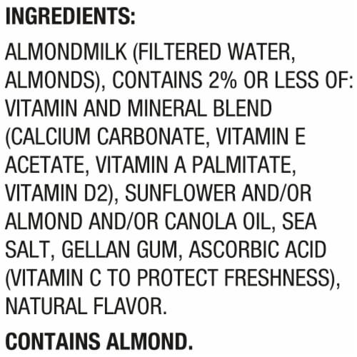 Silk Dairy Free Unsweeted Original Almond Milk Half Gallon Perspective: top