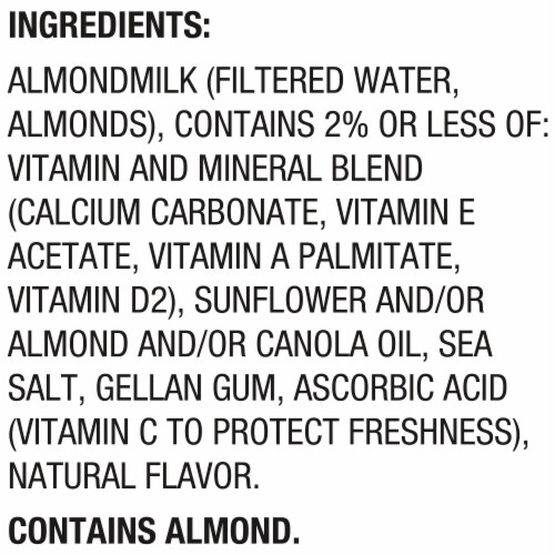 Silk Dairy Free Unsweeted Original Almond Milk Half Gallon Perspective: top
