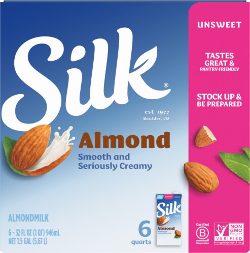 Silk® Original Unsweetened Almondmilk Perspective: top