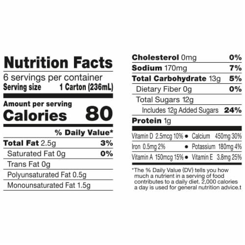Silk Dairy Free Shelf Stable Vanilla Almond Milk Perspective: top