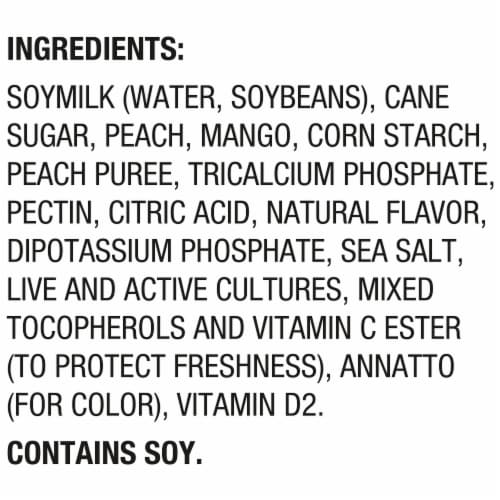 Silk Peach Mango Dairy Free Soy Milk Yogurt Cup Perspective: top