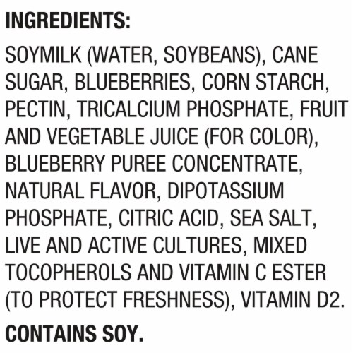 Silk Blueberry Dairy Free Soy Milk Yogurt Cup Perspective: top