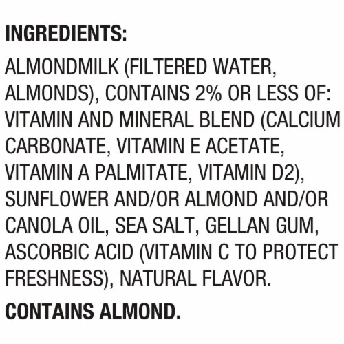 Silk Dairy Free Unsweeted Original Almond Milk Perspective: top