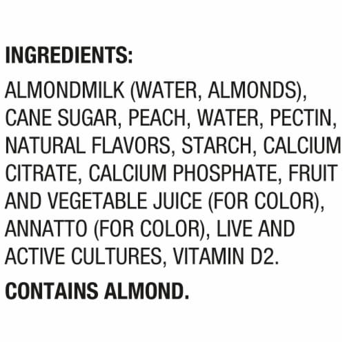 Silk Peach Dairy Free Almond Milk Yogurt Cup Perspective: top