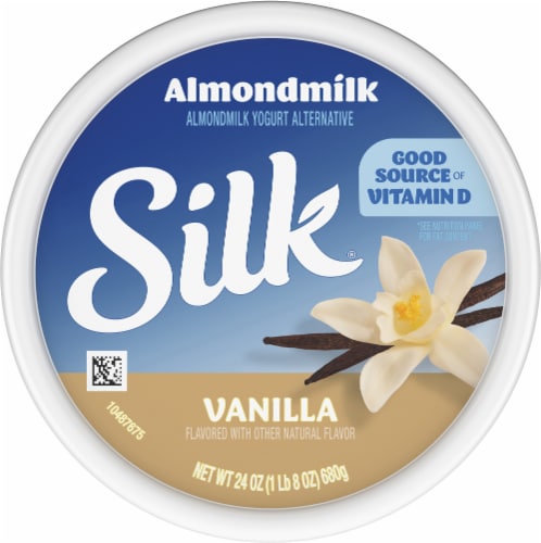 Silk® Dairy-Free Vanilla Almond Milk Yogurt Tub Perspective: top