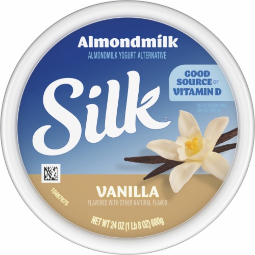 Silk® Dairy-Free Vanilla Almond Milk Yogurt Tub Perspective: top