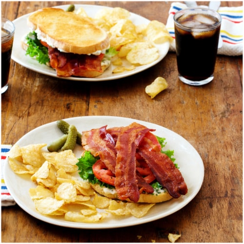 Applegate Organic Hickory Smoked Uncured Sunday Bacon Perspective: top