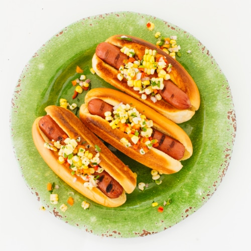 Applegate The Do Good Dog Regenerative Natural Uncured Beef Hot Dog Perspective: top