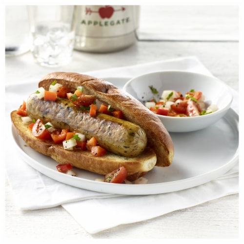 Applegate Organic Spinach & Feta Chicken Sausage Perspective: top