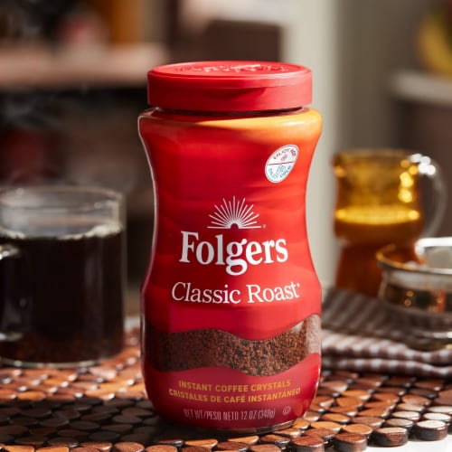 Folgers Classic Roast Instant Coffee Perspective: top