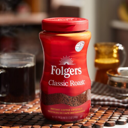 Folgers Classic Roast Instant Coffee Perspective: top
