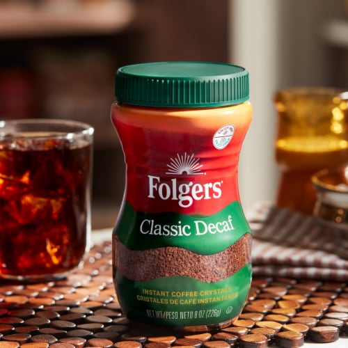 Folgers Classic Decaf Instant Coffee Perspective: top