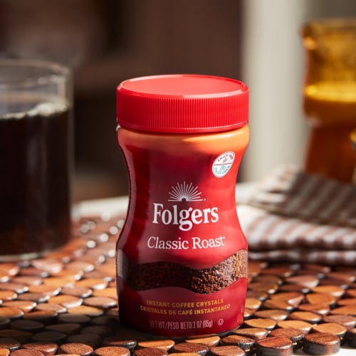 Folgers Classic Roast Instant Coffee Perspective: top