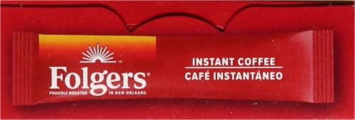 Folgers Classic Roast Instant Coffee Crystals Packets Perspective: top