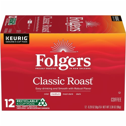 Folgers® Classic Roast Medium Roast K-Cup Coffee Pods Perspective: top