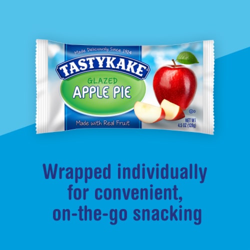 Tastykake Glazed Apple Pie Individually Wrapped Snack Pie Perspective: top