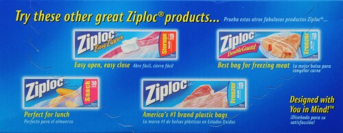 Ziploc Sandwich Bags Perspective: top