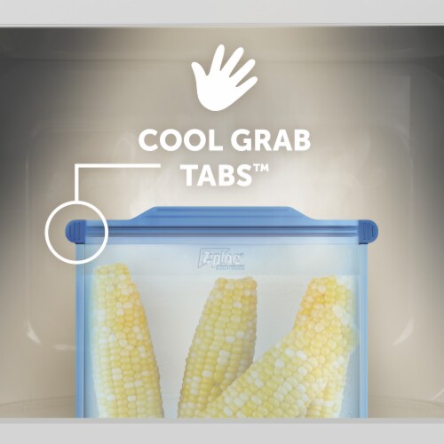 Ziploc® Endurables™ Medium Pouch Reusable Silicone Press To Seal Food Storage Container Perspective: top