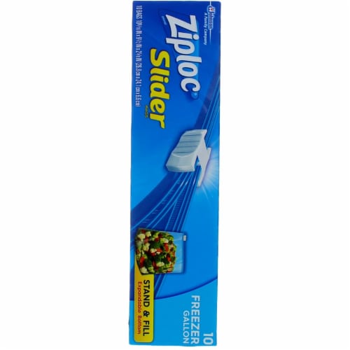 Ziploc® Slider Gallon Freezer Storage Bags Perspective: top