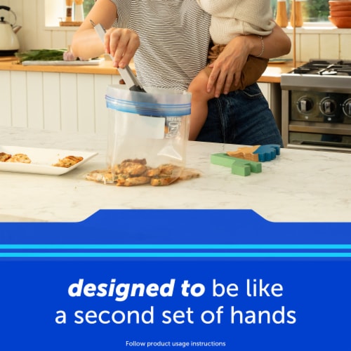 Ziploc® Gallon Freezer Bags with Stay Open Design Mega Pack Perspective: top