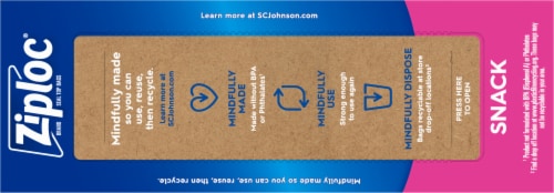 Ziploc® Snack Bags Perspective: top