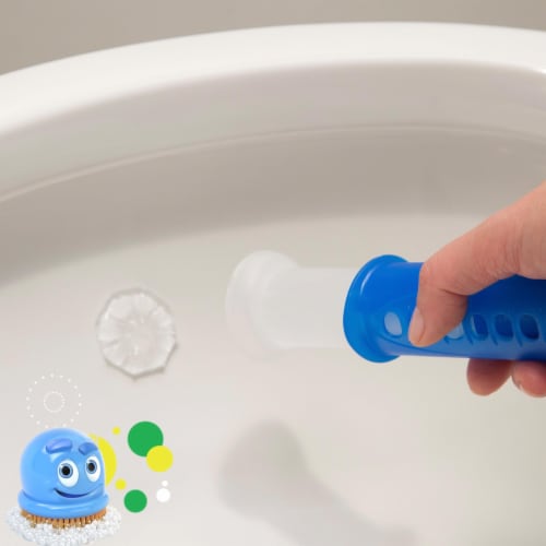 Scrubbing Bubbles® Fresh Gel Rainshower Toilet Cleaning Stamp Dispenser Perspective: top