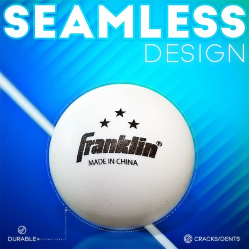 Franklin® 3 Star Table Tennis Balls Perspective: top