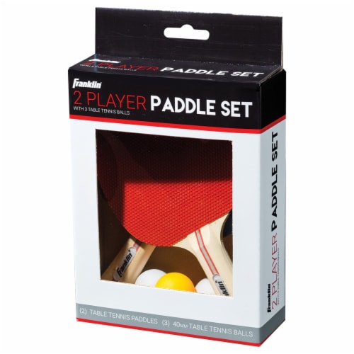 Franklin Two Player Table Tennis Paddle Set - Blue/Red Perspective: top