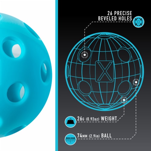 Franklin Blue Pickleball Balls Perspective: top