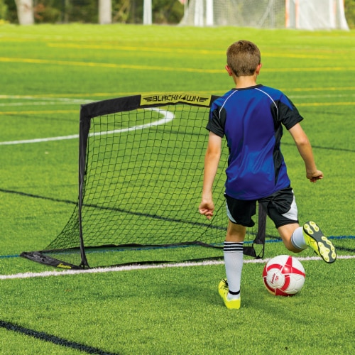 Franklin Blackhawk Soccer Goal - Black/Yellow Perspective: top