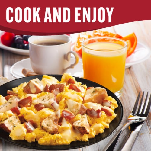 Smart Ones Crispy Bacon Scramble Frozen Meal, Box Perspective: top