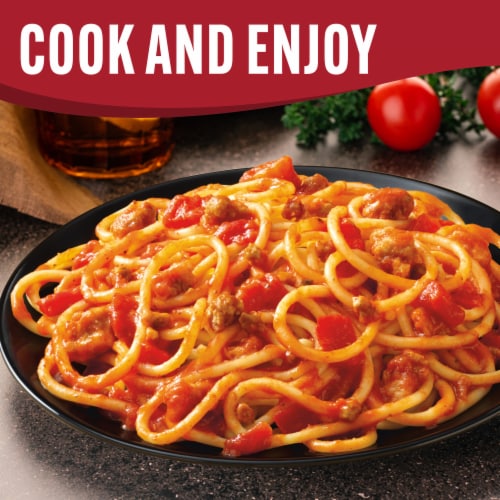 Smart Ones Spaghetti with Meat Sauce Frozen Meal, Box Perspective: top