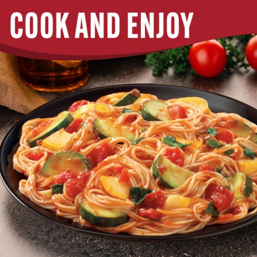 Smart Ones Angel Hair Pasta Marinara with Spinach & Zucchini Frozen Meal Perspective: top