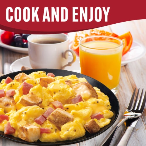 Smart Ones Ham & Cheese Scramble with Egg Whites Ham Potatoes & Cheese Frozen Meal Perspective: top