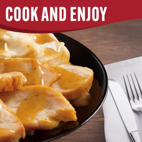Smart Ones Slow Roasted Turkey Breast with Gravy & Garlic-Herb Mashed Potatoes Frozen Meal Perspective: top