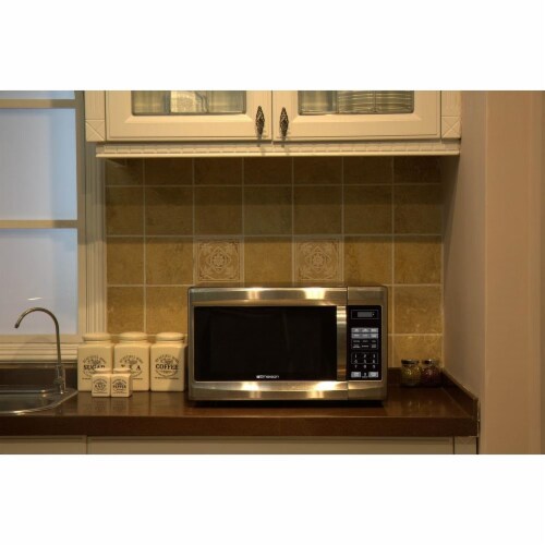 Emerson Professional Series Stainless Steel Microwave Oven - Silver Perspective: top