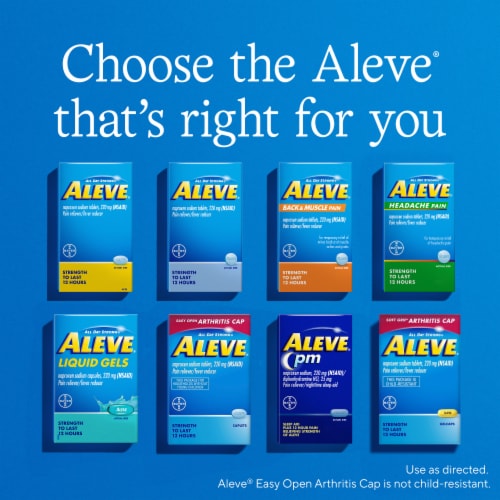 Aleve® Naproxen Sodium Pain Reliever Caplets Perspective: top