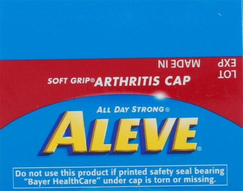 Aleve Pain Reliever & Fever Reducer Naproxen Sodium Gelcaps Perspective: top
