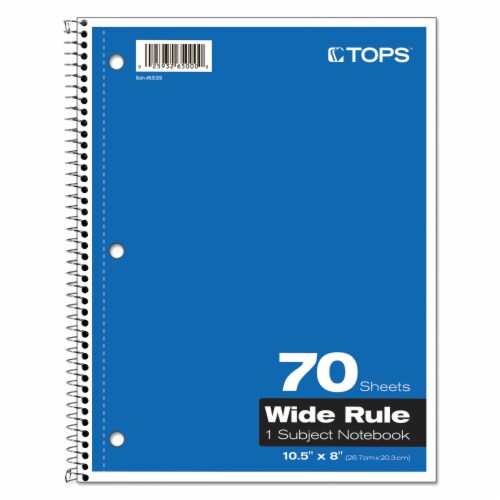 Oxford™ NOTEBOOK,1SUB,WIDE RL,WH 65000 Perspective: top